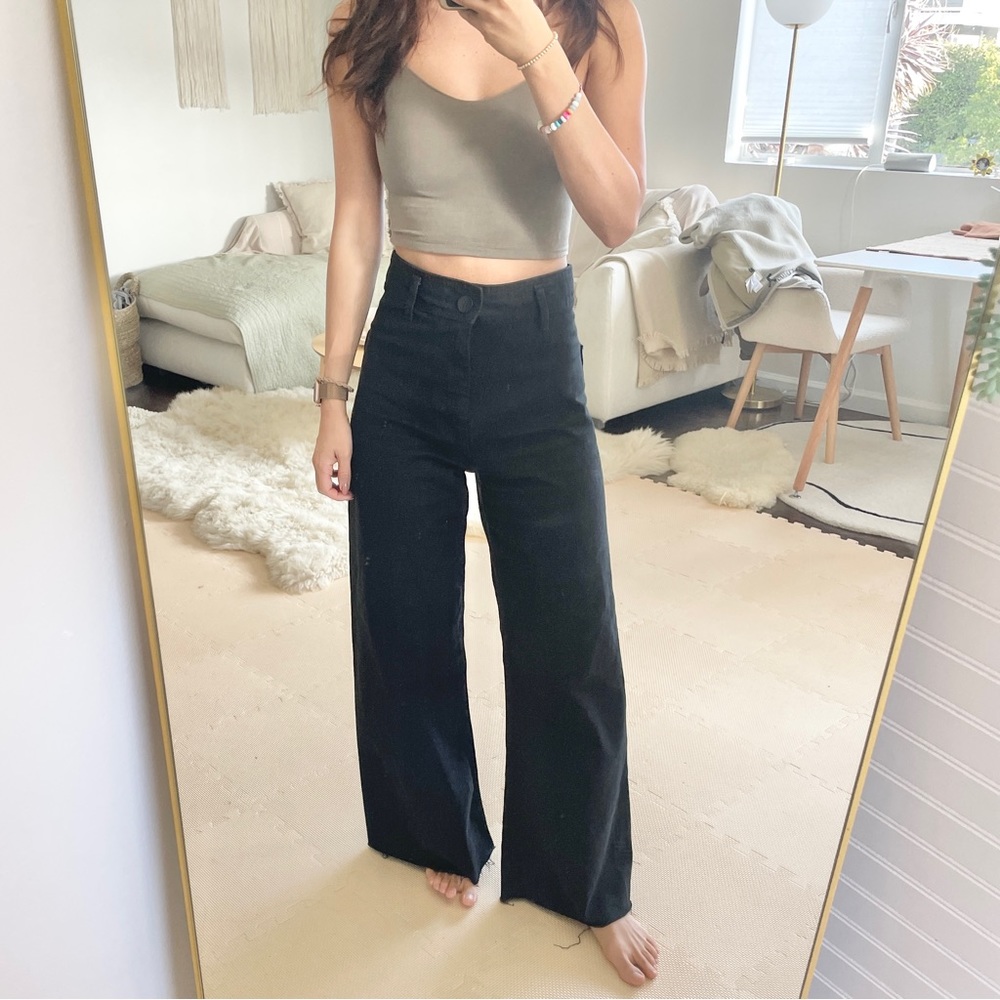 Zara marine straight pants in black size 4